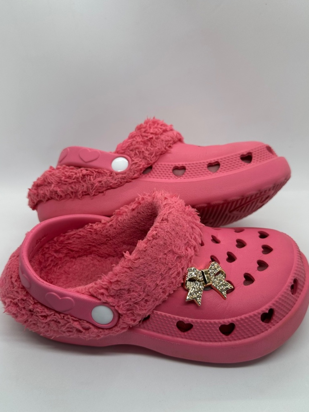First Steps Pink Clogs with Gold Ribbon – Toddler Size 11 - Picture 5 of 7
